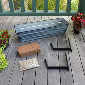 Bloom Box Garden Growing Kit with Wall Brackets Flower Box Brackets