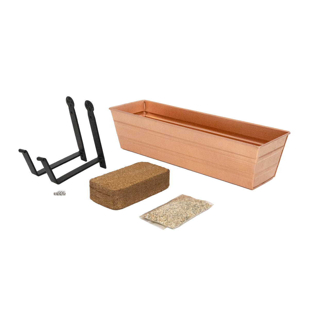 Bloom Box Garden Growing Kit with Wall Brackets Flower Box Brackets