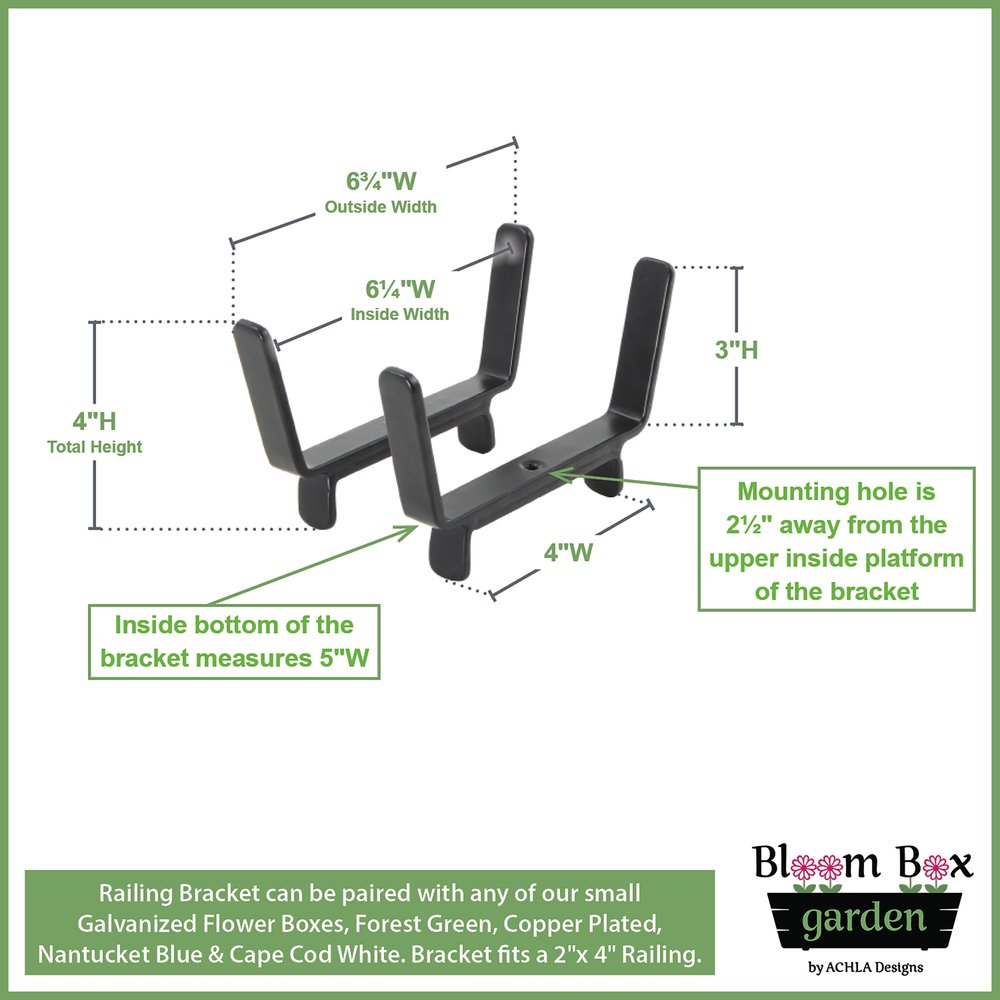 Bloom Box Garden Growing Kits – Small Size with Multiple Mounting Options Flower Box Brackets