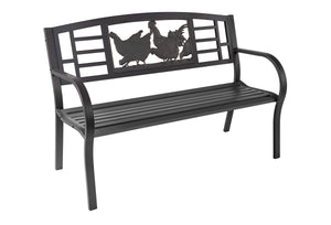 Chickens Steel Bench - The Charming Bench Company