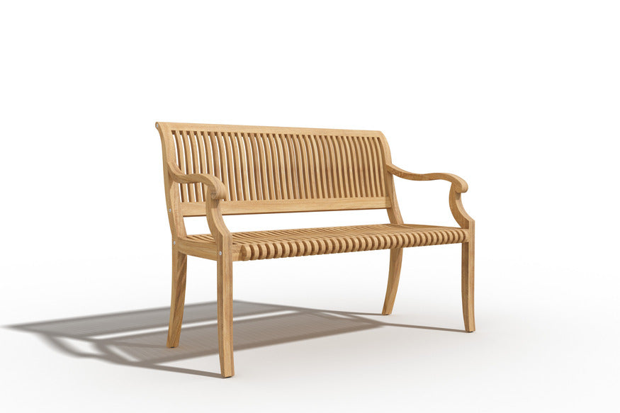 Clement 2-Person Teak Outdoor Bench Outdoor Chair