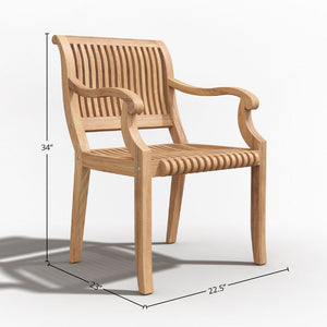 Clement Teak Outdoor Dining Armchair Outdoor Chair