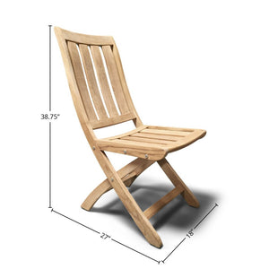 Corbin Teak Outdoor Dining Folding Chair Chairs