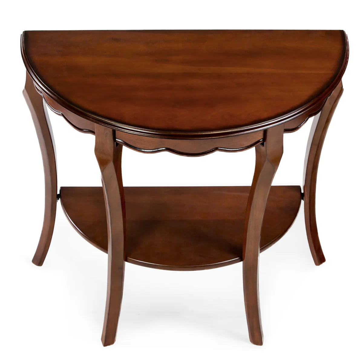 Half Moon Console Table (Cherry Finish) by All Things Cedar Storage Benches