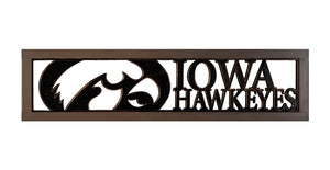 Outdoor Iowa Hawkeye Bench (2 Tone Steel) by Painted Sky