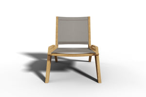 Laurent Teak Outdoor Sling Chat Chair Chairs