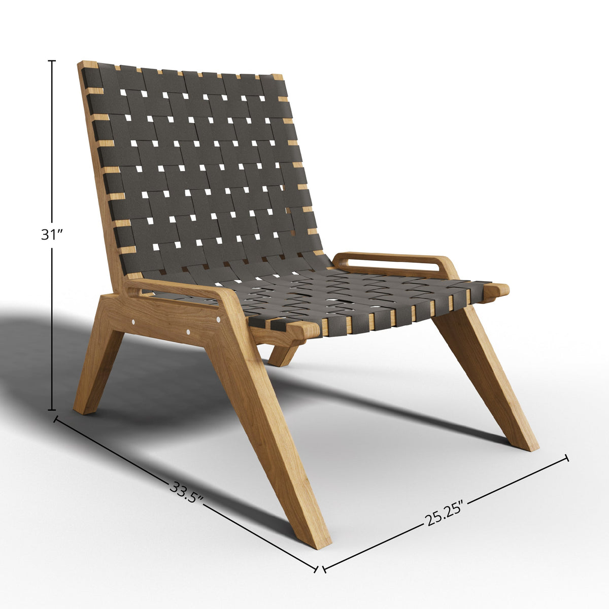 Laurent Teak Outdoor Woven Chat Chair Chairs