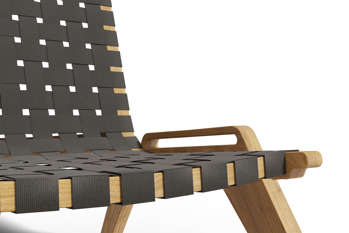 Laurent Teak Outdoor Woven Chat Chair Chairs