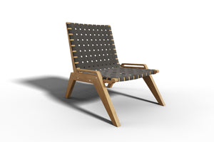 Laurent Teak Outdoor Woven Chat Chair Chairs