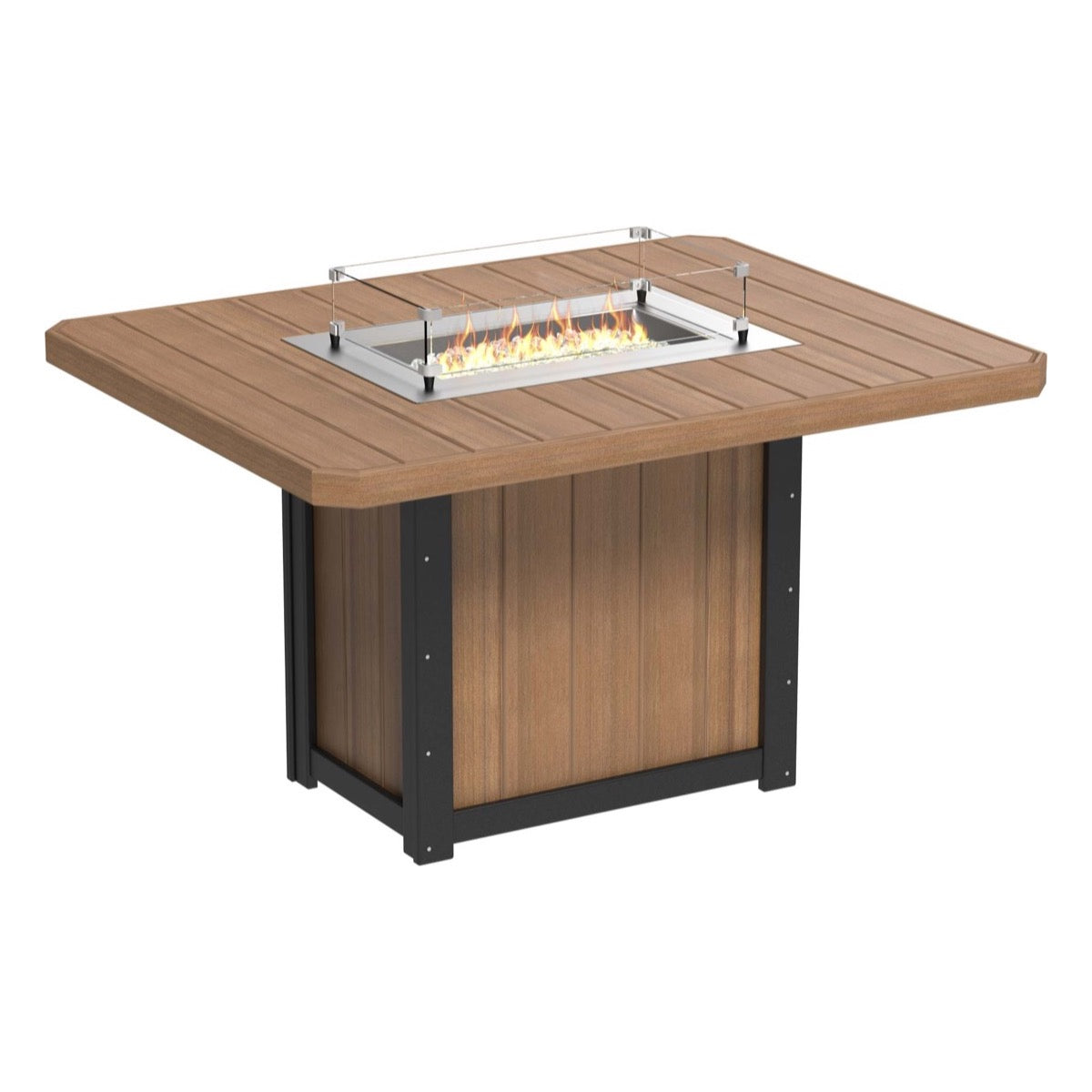 Lumin 62&quot; Outdoor Rectangular Fire Table by LuxCraft Outdoor Table