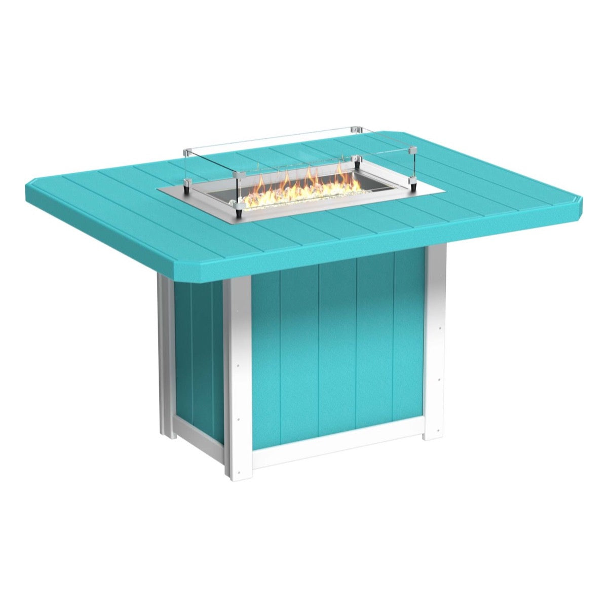 Lumin 62&quot; Outdoor Rectangular Fire Table by LuxCraft Outdoor Table