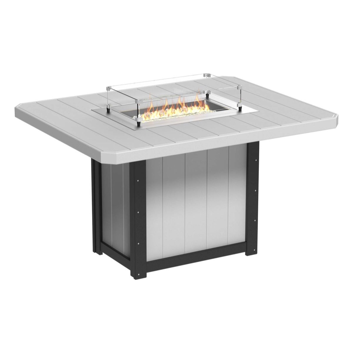 Lumin 62&quot; Outdoor Rectangular Fire Table by LuxCraft Outdoor Table