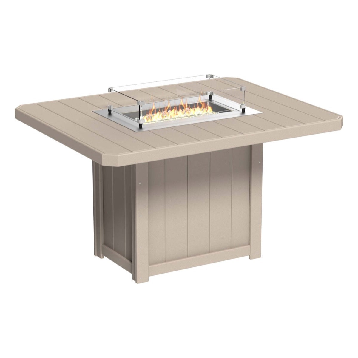 Lumin 62&quot; Outdoor Rectangular Fire Table by LuxCraft Outdoor Table