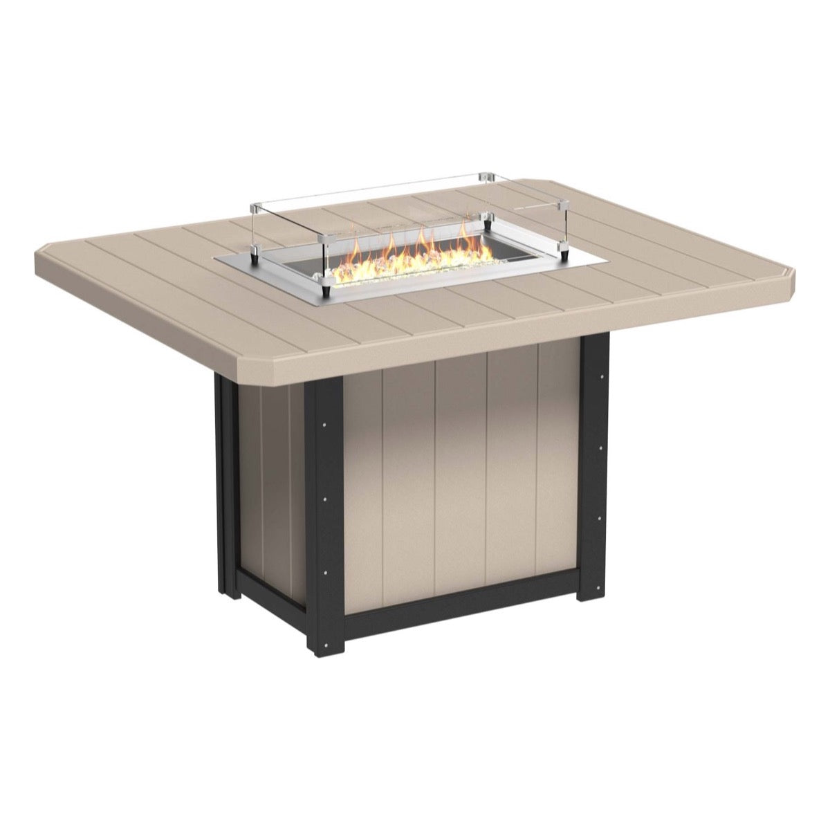 Lumin 62&quot; Outdoor Rectangular Fire Table by LuxCraft Outdoor Table
