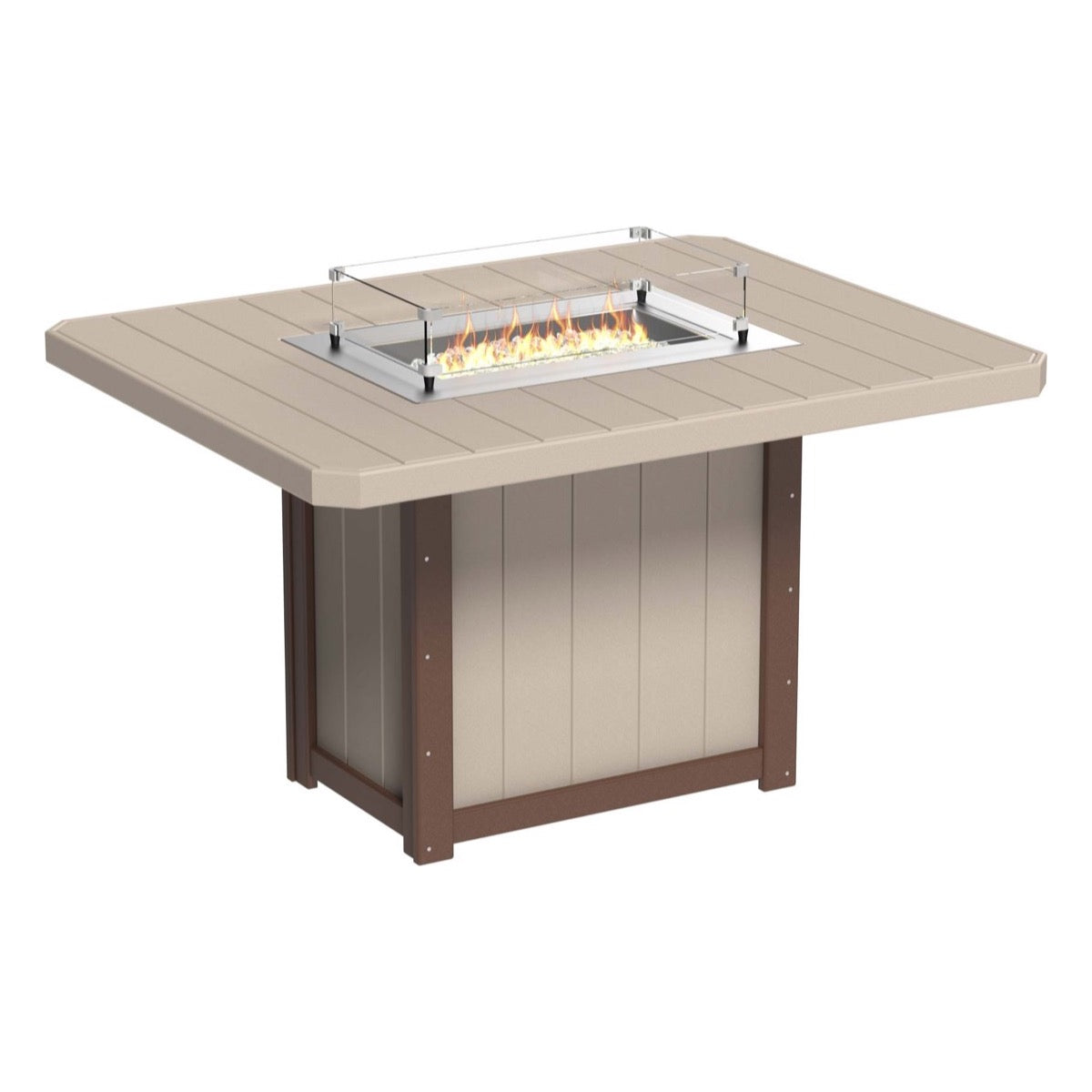 Lumin 62&quot; Outdoor Rectangular Fire Table by LuxCraft Outdoor Table
