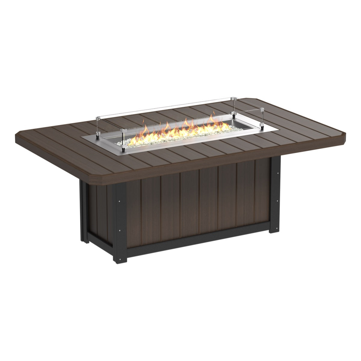 Lumin Rectangular Fire Table 79″ by LuxCraft Outdoor Table