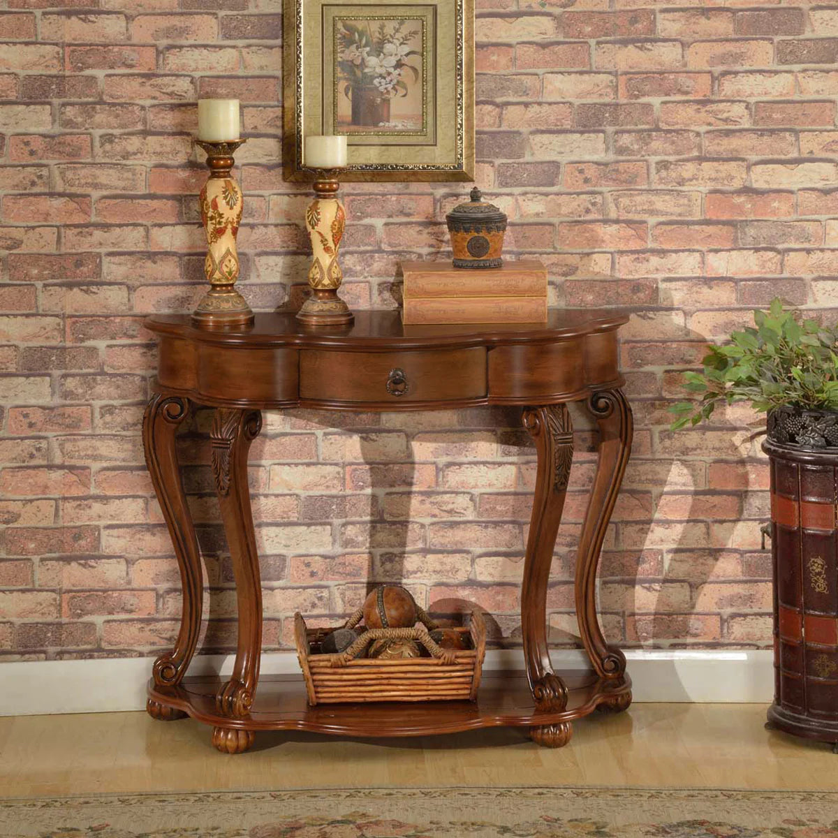 Old World Entry Table by All Things Cedar Storage Benches