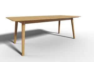 Plaisance Rectangular Teak Outdoor Dining Table with Umbrella Hole Outdoor Table