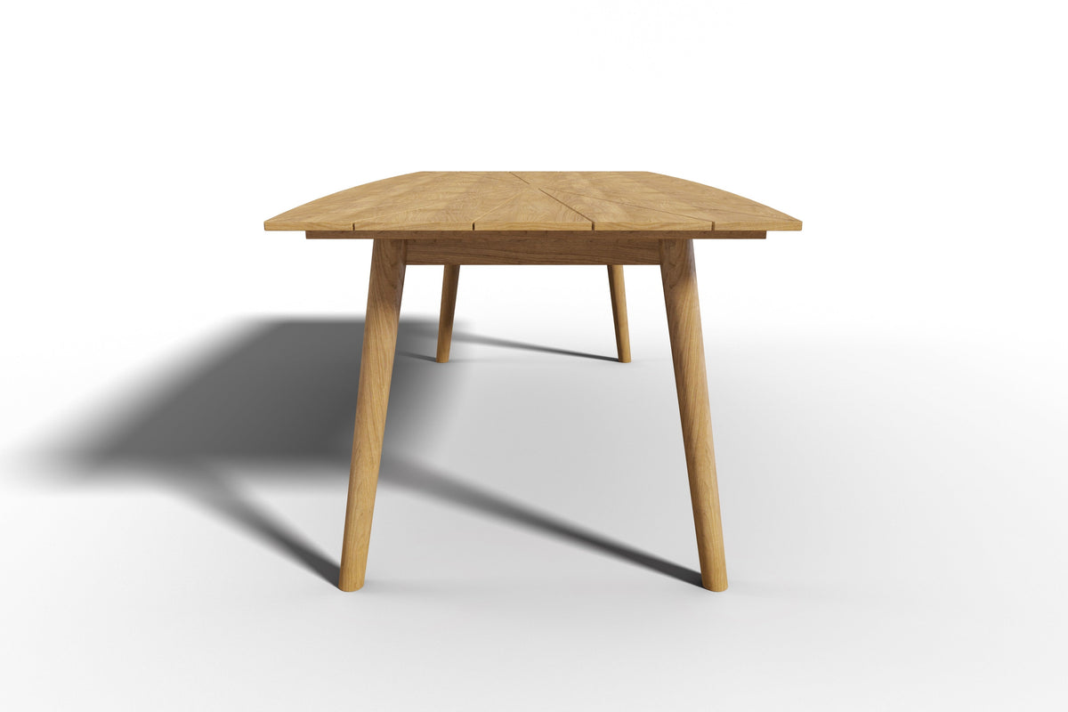Plaisance Rectangular Teak Outdoor Dining Table with Umbrella Hole Outdoor Table
