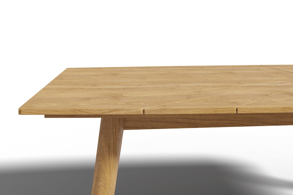 Plaisance Rectangular Teak Outdoor Dining Table with Umbrella Hole Outdoor Table