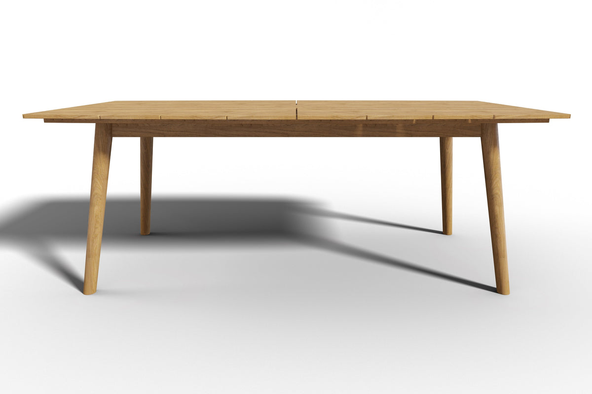 Plaisance Rectangular Teak Outdoor Dining Table with Umbrella Hole Outdoor Table