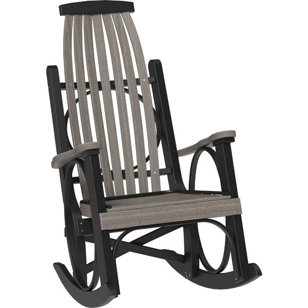 Poly Grandpa’s Rocker Rocking Chair Coastal Gray &amp; Black