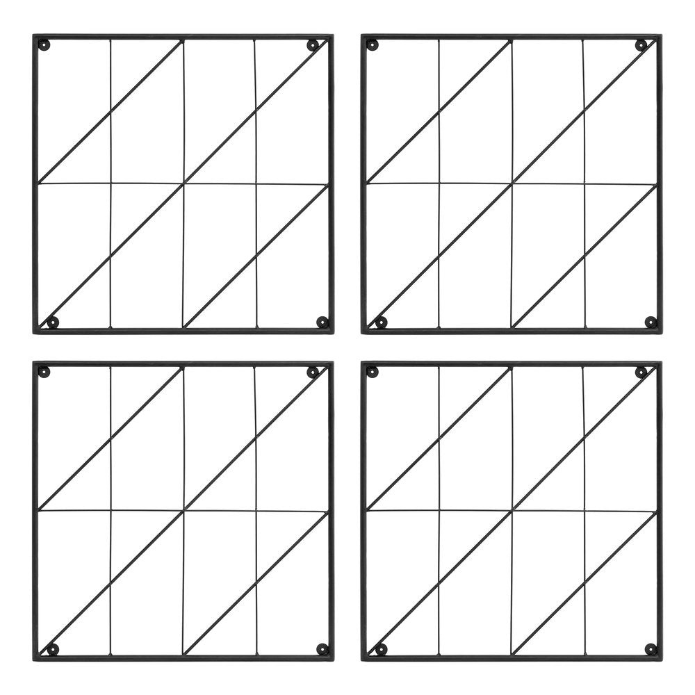 Quilt Block-Circles Wall Trellis Panels (3 panels) &amp; Diagonals Wall Trellis Panels (4 panels) Trellis