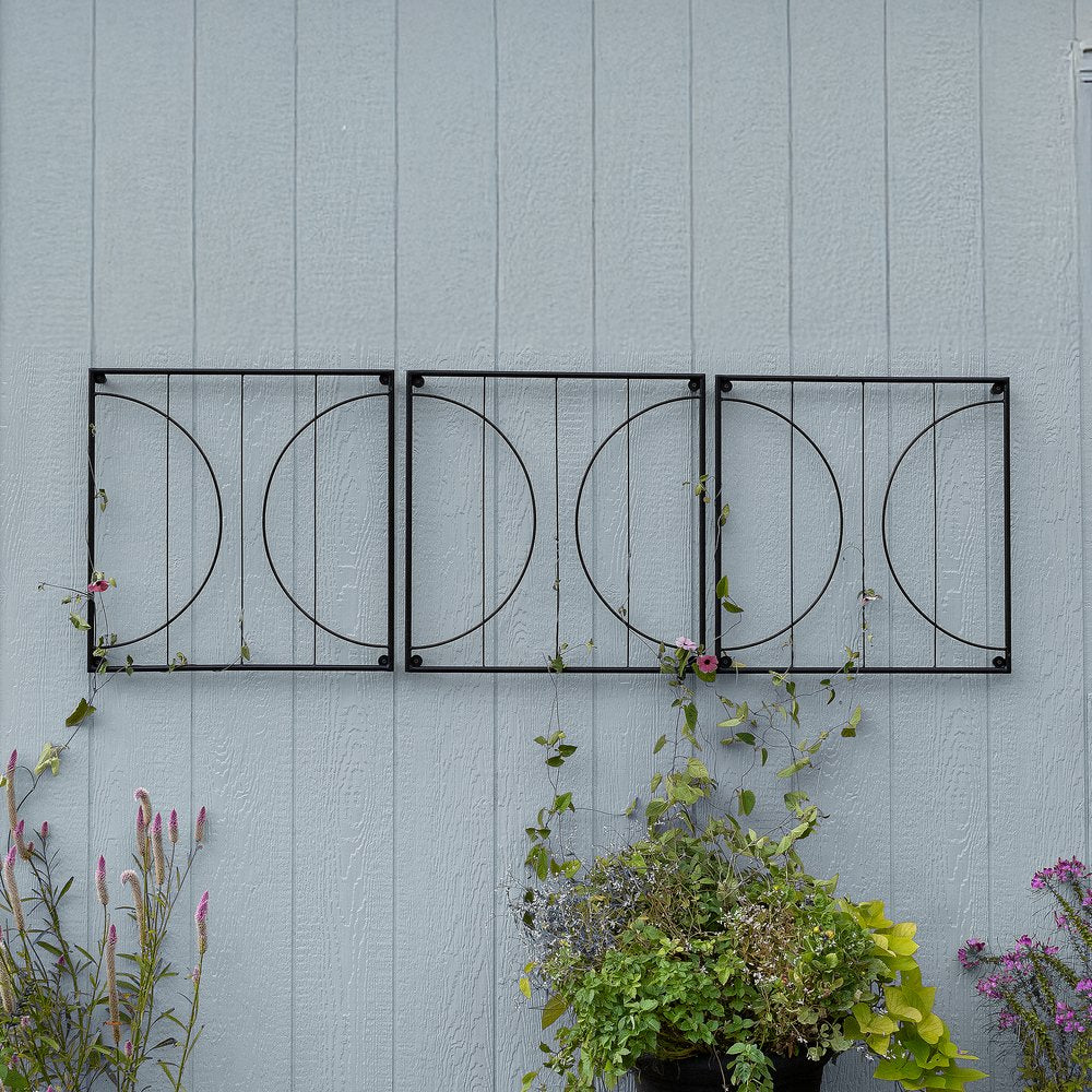 Quilt Block-Circles Wall Trellis Panels (3 panels) &amp; Diagonals Wall Trellis Panels (4 panels) Trellis