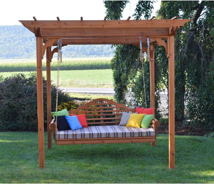 Regallion 6x8 Pergola, 8x8 Pergola and 8x10 Pergola W/Swing Hangars  Garden Bench