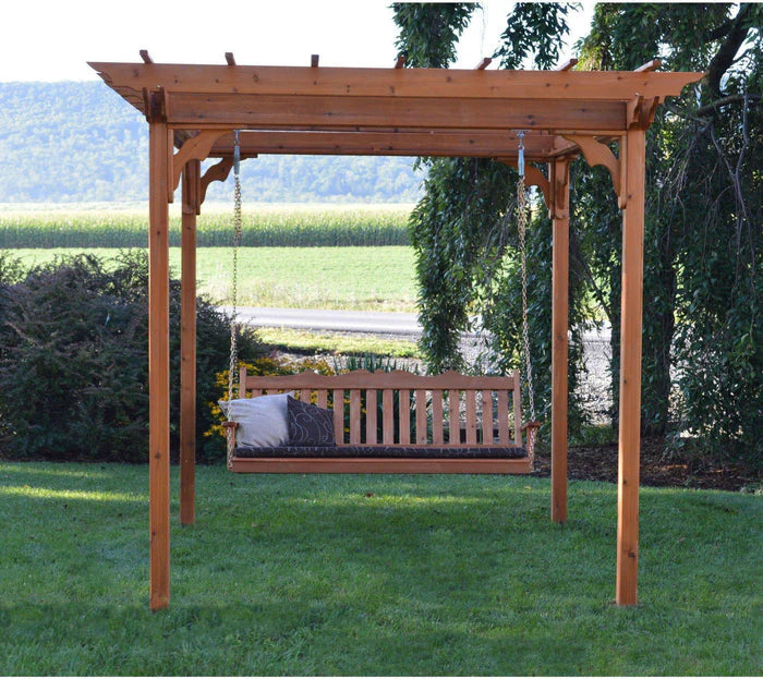 Regallion 6x8 Pergola, 8x8 Pergola and 8x10 Pergola W/Swing Hangars  Garden Bench