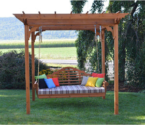 Regallion 6x8 Pergola, 8x8 Pergola and 8x10 Pergola W/Swing Hangars  Garden Bench