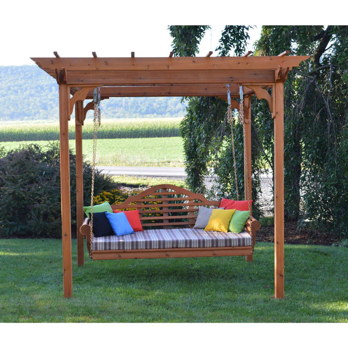 Regallion 6x8 Pergola, 8x8 Pergola and 8x10 Pergola W/Swing Hangars  Garden Bench