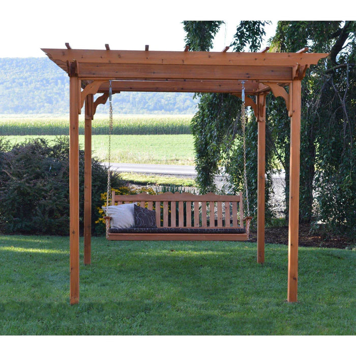 Regallion 6x8 Pergola, 8x8 Pergola and 8x10 Pergola W/Swing Hangars  Garden Bench
