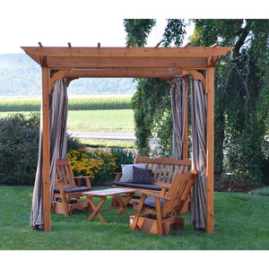 Regallion 6x8 Pergola, 8x8 Pergola and 8x10 Pergola W/Swing Hangars  Garden Bench