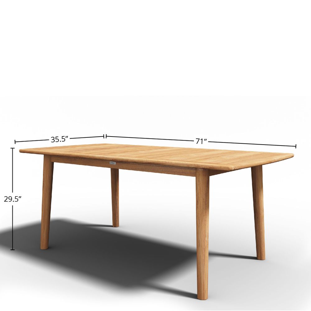 Riva Rectangular Teak Outdoor Dining Table Outdoor Table