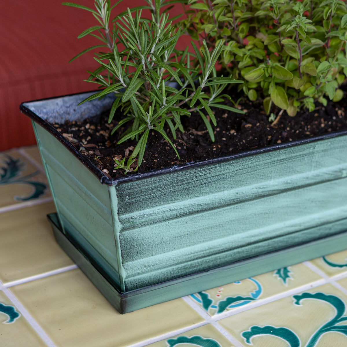 Small Green Flower Box Tray Kit by Achla Designs Flower Box Brackets