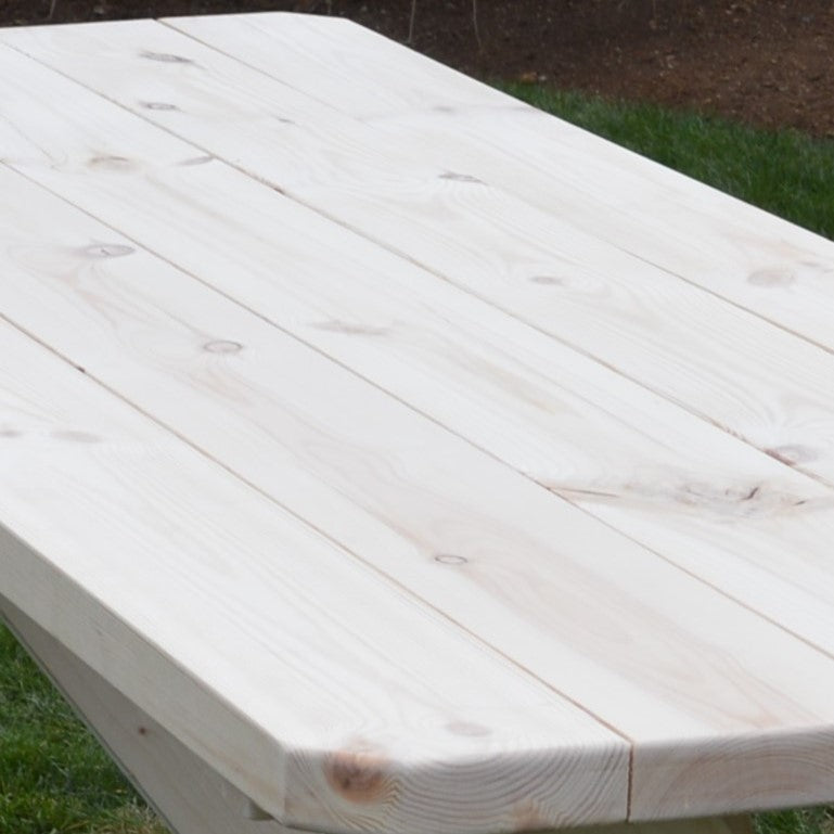 Spruce Picnic Table with Attached Benches Picnic Table