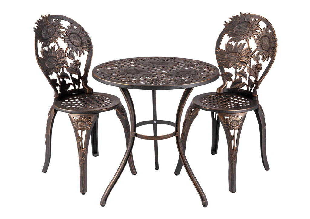 Sunflower Bistro Set outdoor furniture Bronze