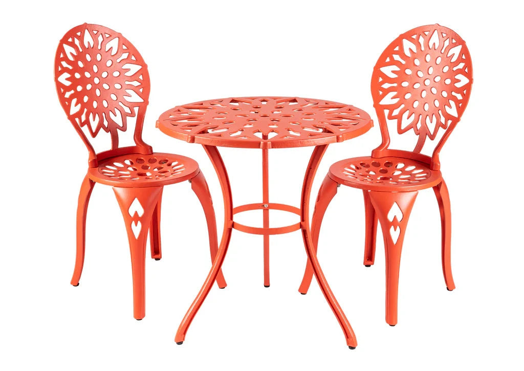 Sunflower Bistro Set outdoor furniture Red