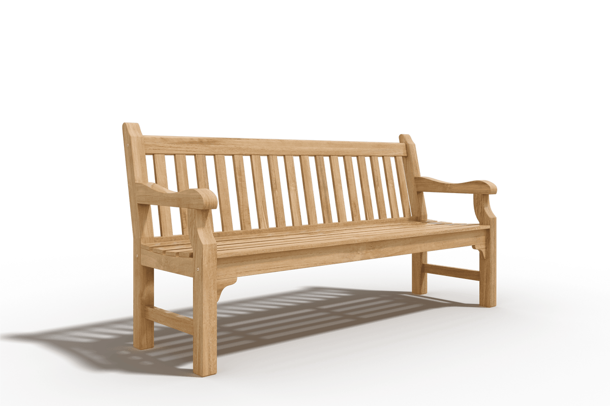 Travert 3-Person Teak Outdoor Bench Outdoor Chair