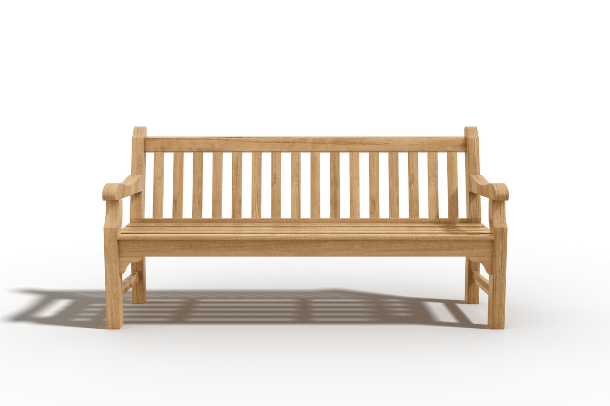 Travert 3-Person Teak Outdoor Bench Outdoor Chair