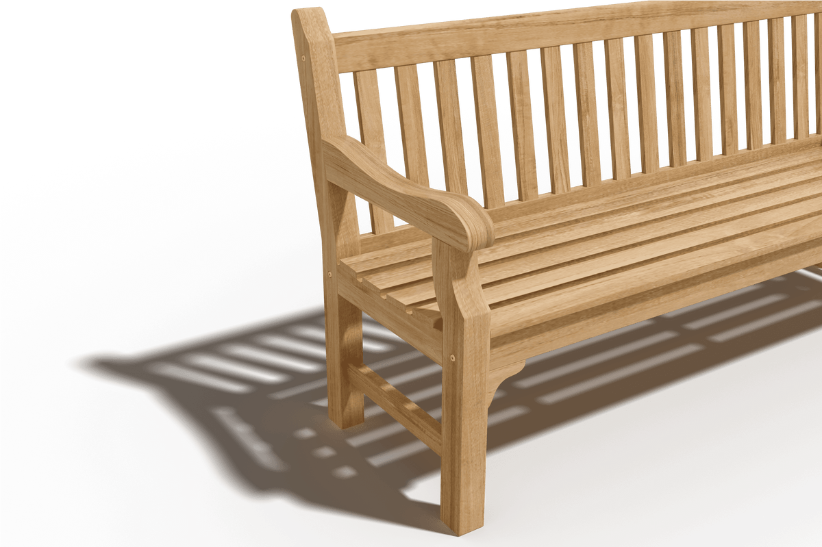 Travert 3-Person Teak Outdoor Bench Outdoor Chair