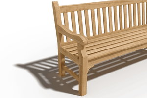 Travert 3-Person Teak Outdoor Bench Outdoor Chair