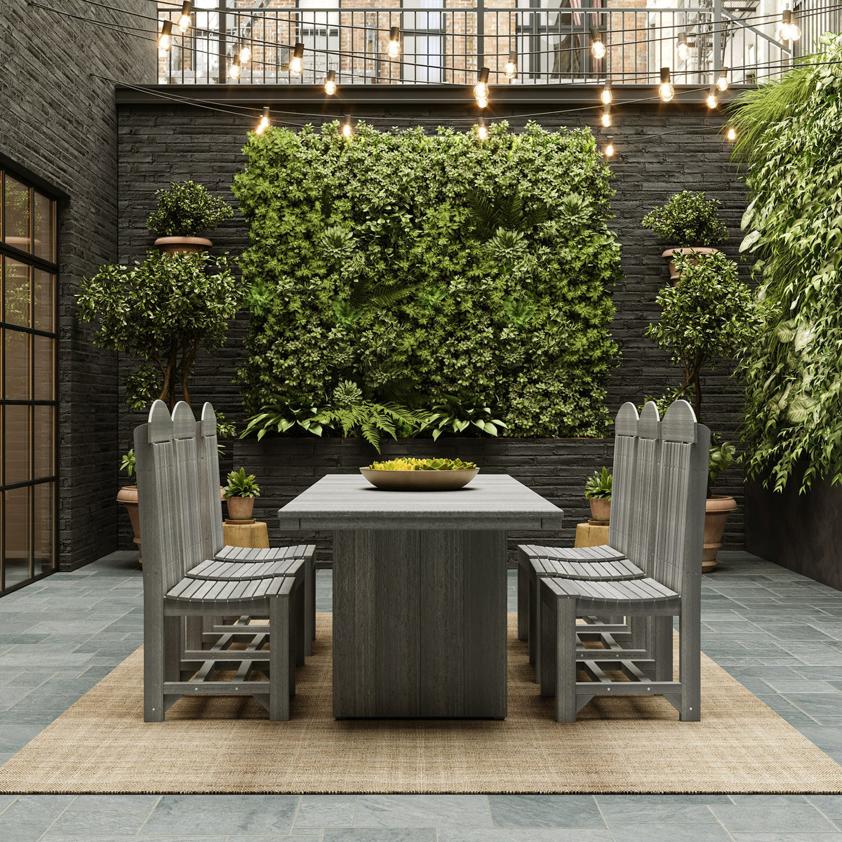 Urban Dining Table (3&#39; x 10&#39; Rectangular) by LuxCraft Armchair