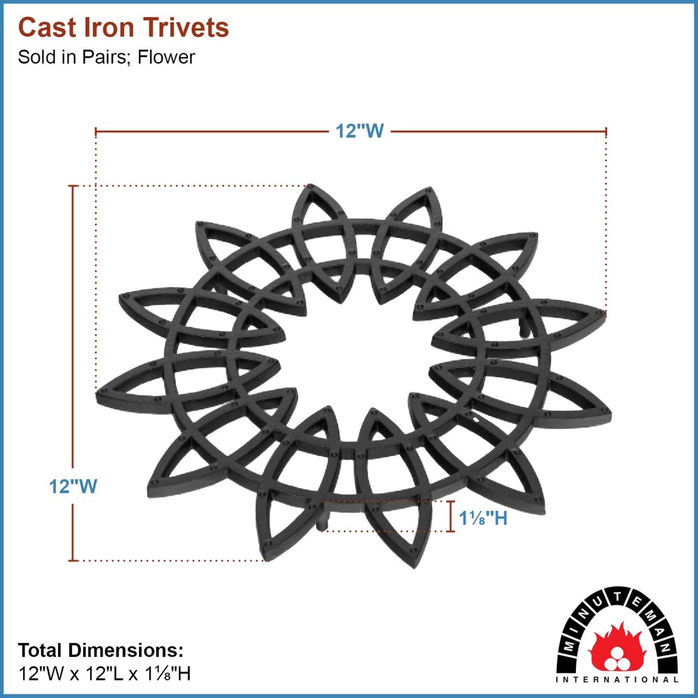 Wrought Iron Trivets – Decorative and Functional Plant &amp; Kitchen Accessories O-Hook Railing Pole
