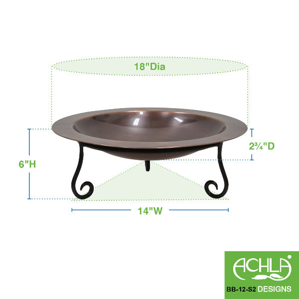 18&quot; Classic Copper Birdbath Birdbath