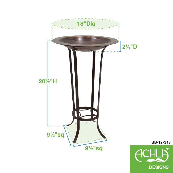 18&quot; Classic Copper Birdbath Birdbath