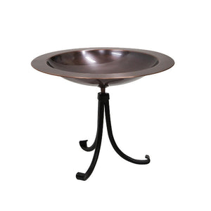 18" Classic Copper Birdbath Birdbath Birdbath with Tall Tripod Stand