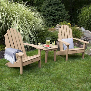 2 Classic Westport Adirondack Chairs with 1 Classic Westport Side Table Conversation Set