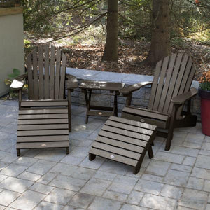 2 Hamilton Folding & Reclining Adirondack Chairs 2 Folding Ottomans 1 Folding Side Table Conversation Set